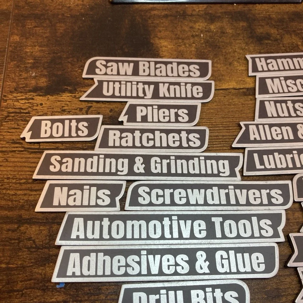 Tool‎ Box Organization Magnetic Labels Chest Organizer 26 Count